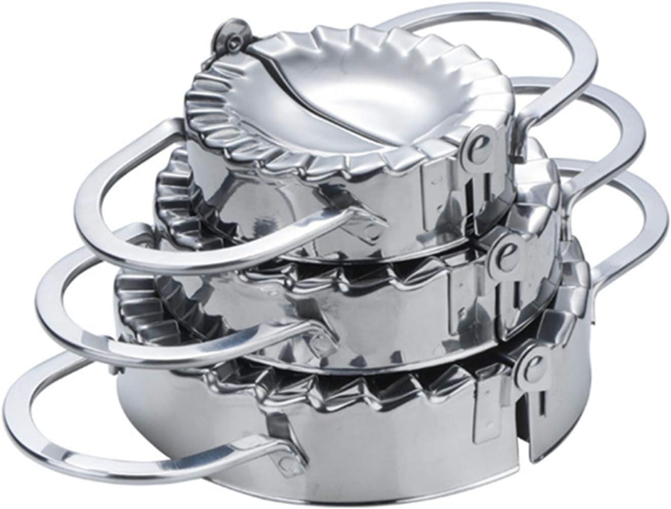 Ravioli Maker Set, FantasyDay 1 Pack Stainless Steel Pierogi Dumpling Maker Wrapper Pastry Dough Press Pie Empanada Press Mould Pastry Crimpers, Pelmeni Dumplings - Home Cooking Kitchen Accessories