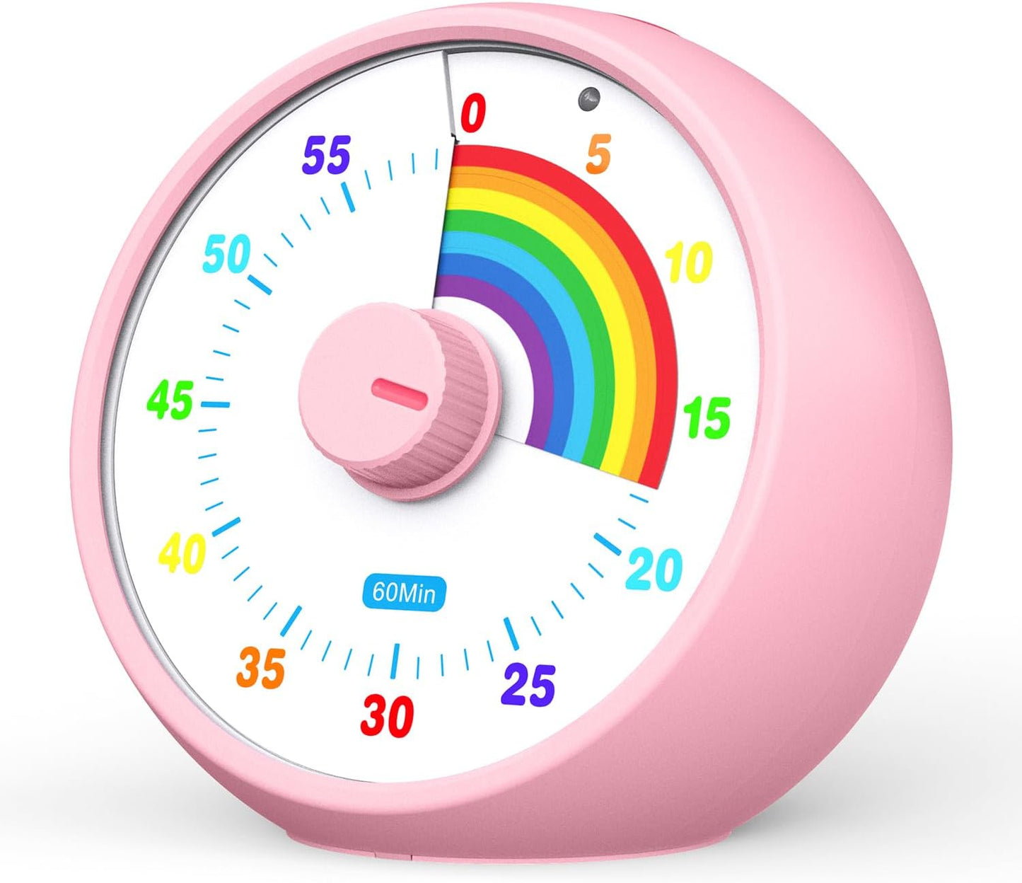 Visual Timer for Kids, 60-Minute Countdown for Classroom Office Kitchen, Desk Timer Kids Time Management Tools with Silent Operation, Pomodoro Timer Rainbow Pattern Purple