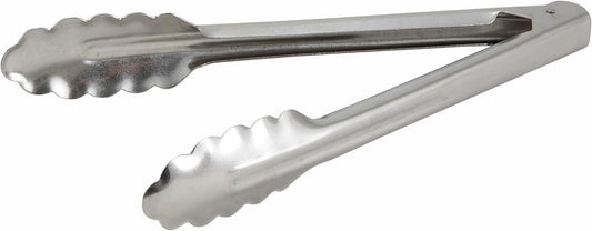 Winco Stainless Steel, Coiled Spring Utility Tong Heavyweight, 12-Inch, Medium