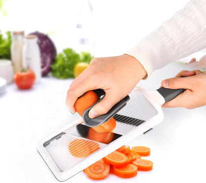 Mandoline Slicer for Kitchen, Adjustable Stainless Steel Blade, Vegetable Slicers, Slicer Vegetable Cutter with NO-slip Grip, Gray