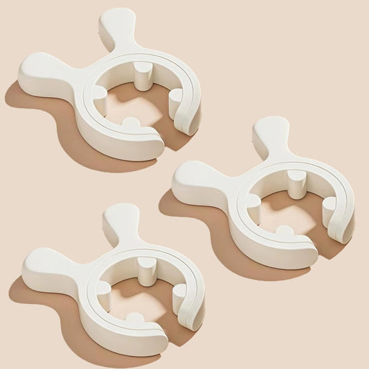 3 Pack Silicone Pot Clip Utensil Rest, Deer Antler Spoon Holder for Pot Handles, Boil Over Guard & Lid Lifter, Heat Resistant Spoon Rest for Kitchen, Fits Handles 0.5" or Thicker (Yellow-3PCS)