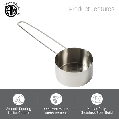 American METALCRAFT, Inc. American Metalcraft MCL125 Stainless Steel Measuring Cup, 1 1/4-Cup