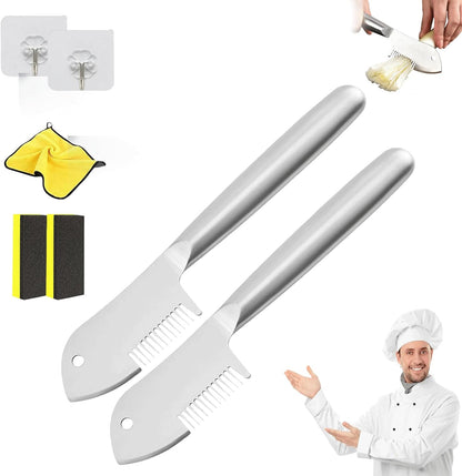 2026 New Stainless Steel Multi-Purpose Julienne Peeler,Vegetable Julienne Slicer Handheld,Quick & Easy Kitchen Shredder Tool, Comfortable Handle & Hanging Hole (2pcs)