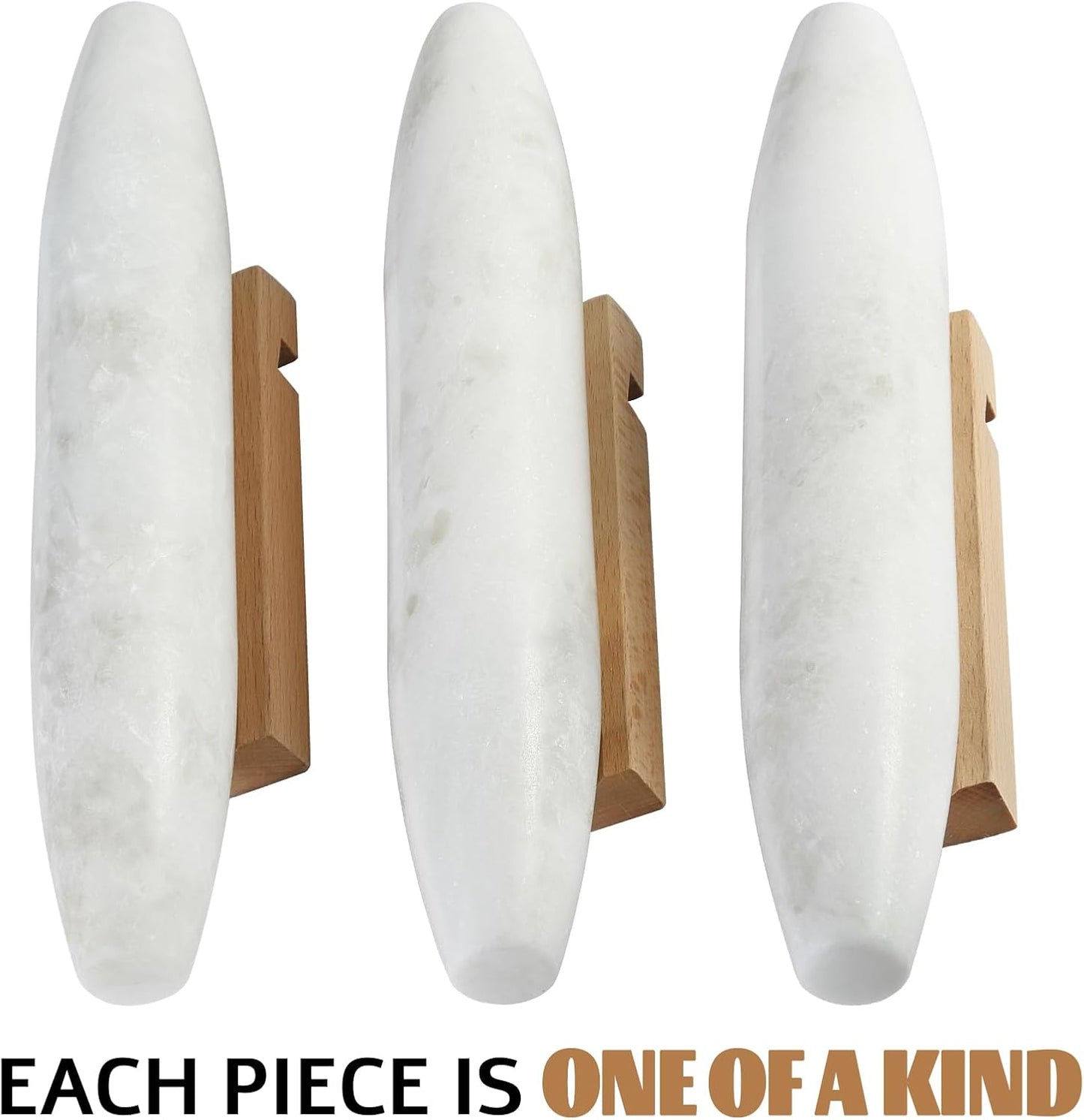 Koville African Natural Marble Rolling Pin, Non-Stick Polished Dough Roller, Pasta, Dumpling, Fondant, Pie Crust, Bread, Pizza Dough, Kitchen Baking Pastry Tools with Mat/Scraper（Namib Fantasy）