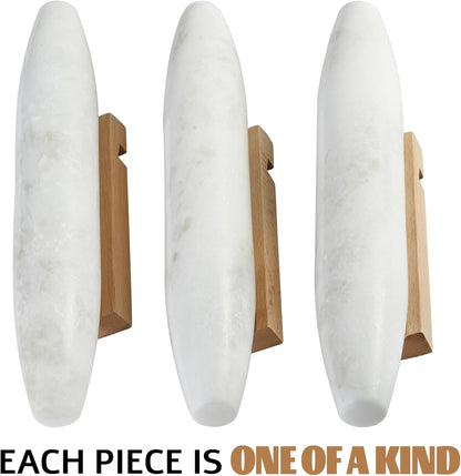 Koville African Natural Marble Rolling Pin, Non-Stick Polished Dough Roller, Pasta, Dumpling, Fondant, Pie Crust, Bread, Pizza Dough, Kitchen Baking Pastry Tools with Mat/Scraper（Namib Fantasy）