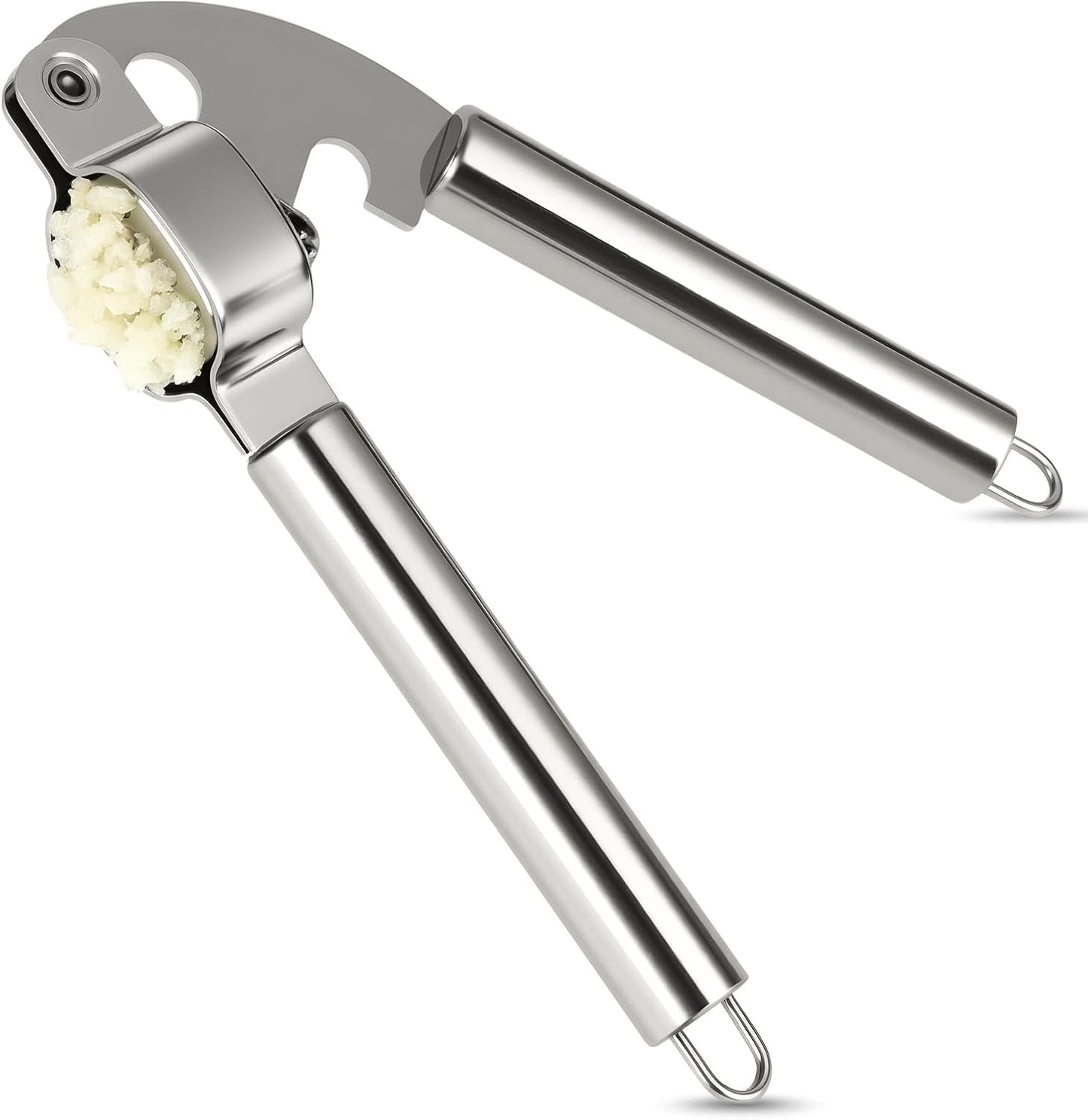 Stainless Steel Garlic Press,Thickened Garlic Crusher,Ergonomically Designed Handle for Effortless Garlic Paste Preparation, Comfortable Grip, Easy to Clean,Rustproofing