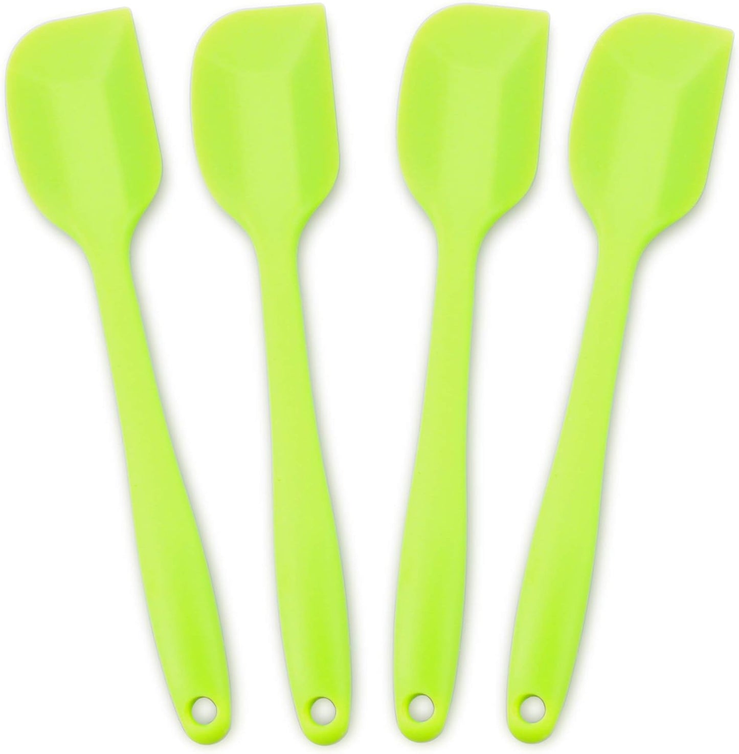 Silicone Spatula 4-piece Set, Heat-Resistant Spatulas, Non-stick Rubber Spatulas with Stainless Steel Core