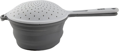 Cambridge Robert Irvine 2-in-1 Collapsible Colander, 0, BLACK