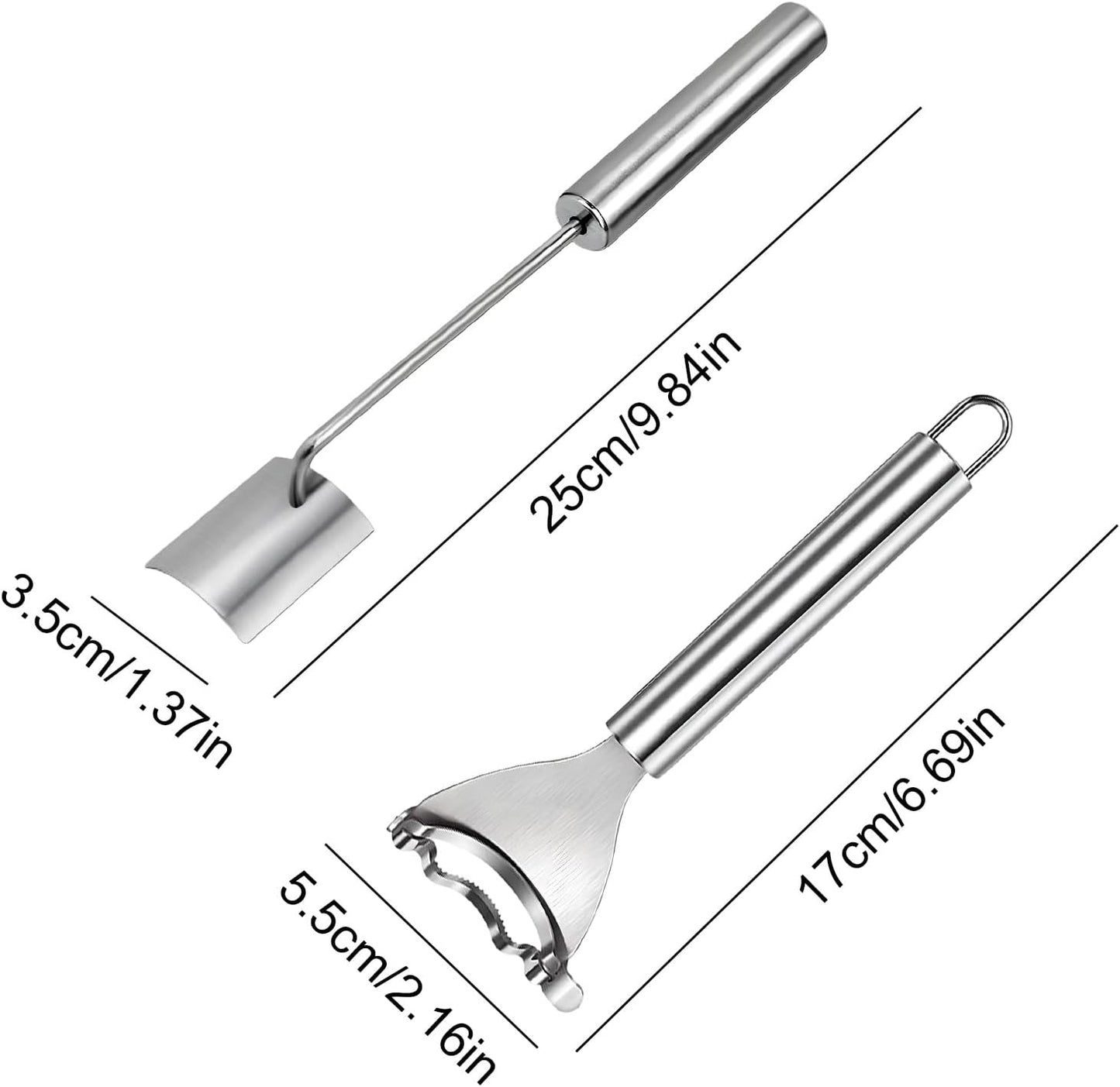 Upgrade 2 Pack Corn Peeler Stainless Steel Corn Cob Stripper Tool Corn Thresher from the Cob, Removes Corn Kernels From Corn Cobs In Seconds, Kitchen Gadget Set
