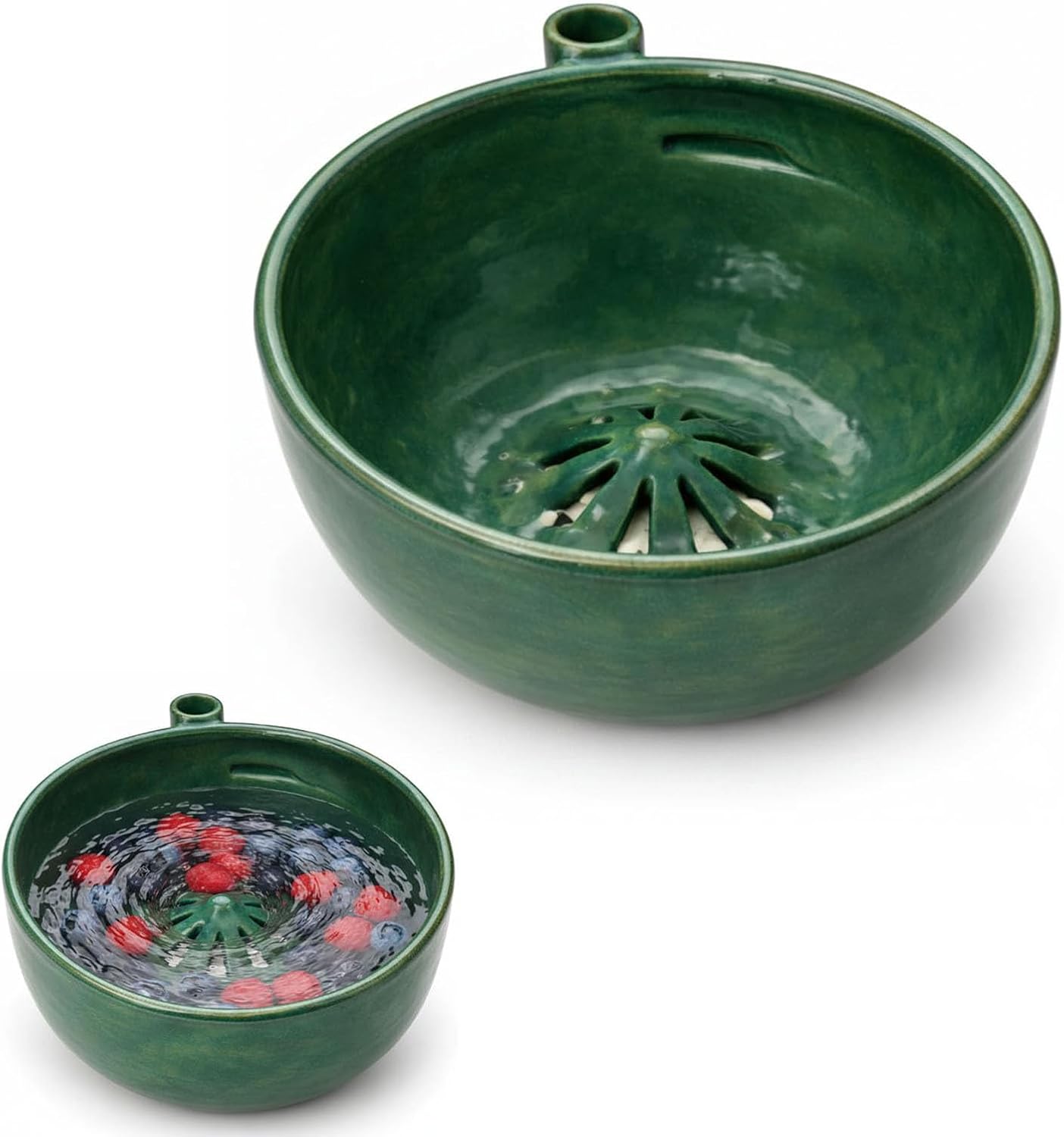 Berry Swirl Bowl, Self Spinning Berry Washing Bowl, Berries Rinse and Drain Bowls with Vortex Washing Design, Fruit Washer Colander, Dynamic Swirl Cleaning Basket for Fruit Lovers (1pc)