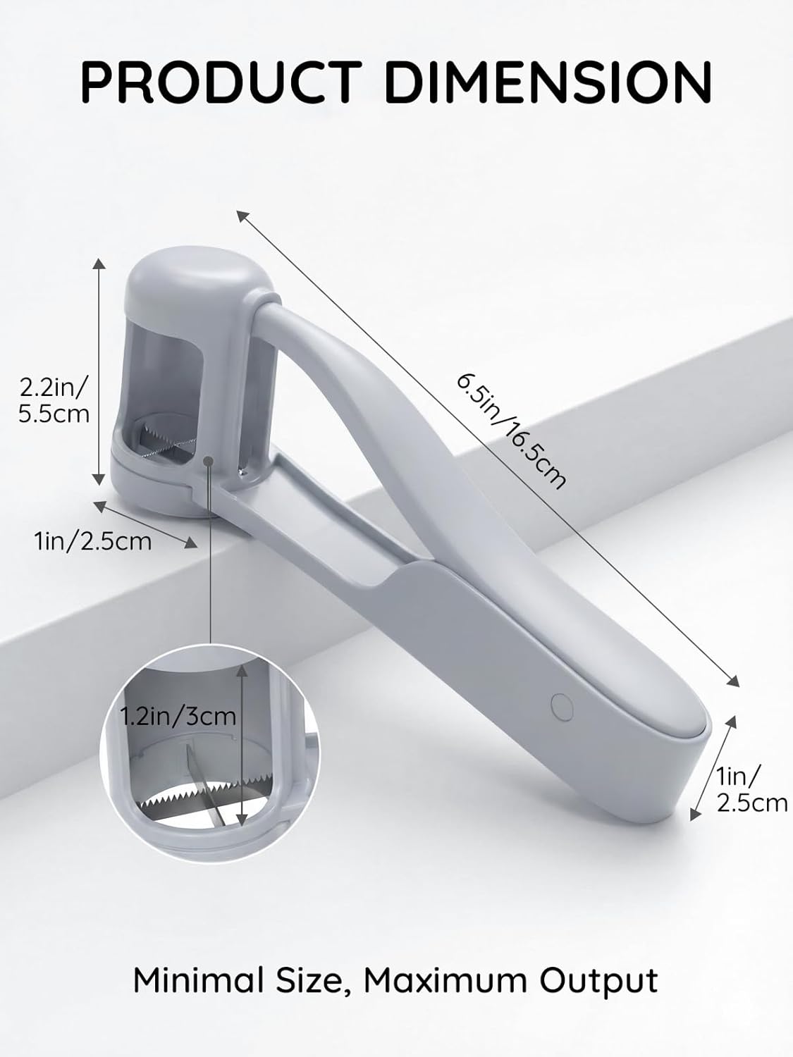 Homnoble Grape Cutter for Toddlers & Baby - Stainless Steel Grape & Cherry Tomato Slicer for Kids Lunch Box - Portable Small Fruit Quarterer Tool, Prep for Salad & Healthy Snacks