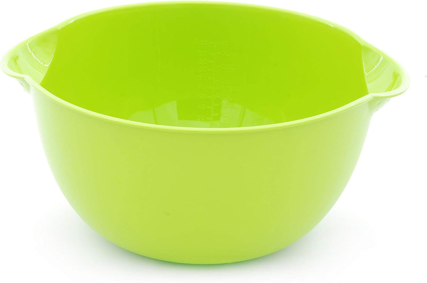 Mintra Home Mixing Bowl w/Colander (Large 4.5L, Red) - For Washing & Draining Fruits And Vegetables - Heavy Duty Plastic for Baking, Cooking Supplies - Dishwasher Safe