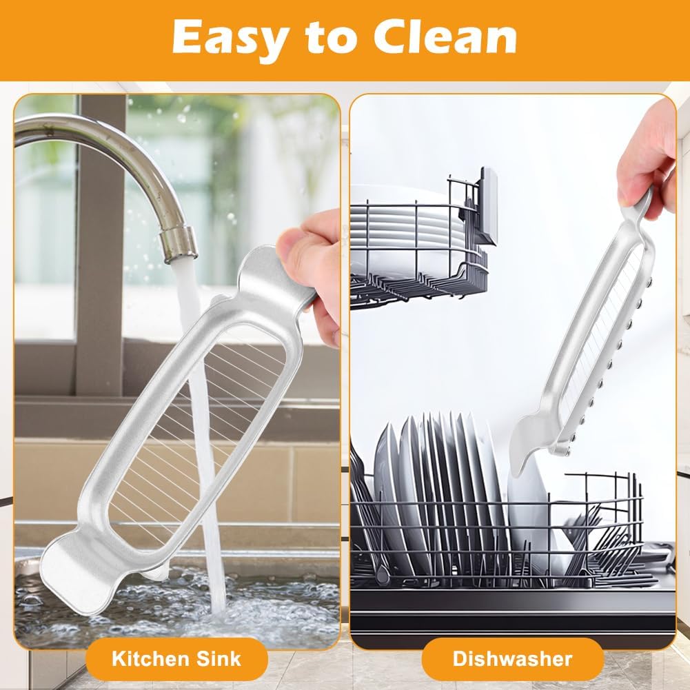 2 Pcs Butter Slicer Cutter, Aluminum Alloy Multipurpose Cheese Slicer with 2pcs Cheese Spreader, Handheld Butter Cutter Single Stick Makes Cutting Cheese, Butter, Eggs Into Average