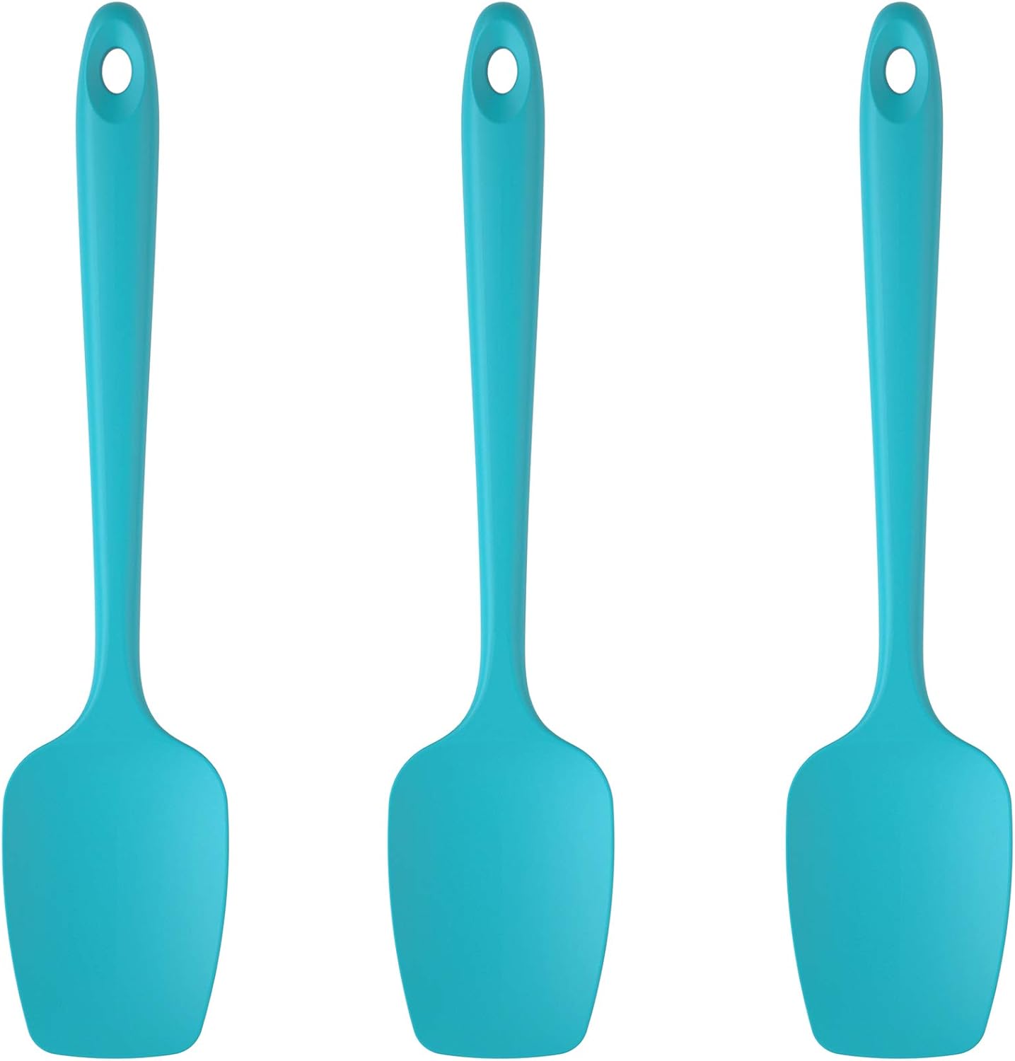 U-Taste Silicone Spoon Spatula Set, 600ºF High Heat Resistant Food Grade Flexible Rubber Scraper, Cooking Mixing Baking Kitchen Utensils Set of 3 (Multicolors)