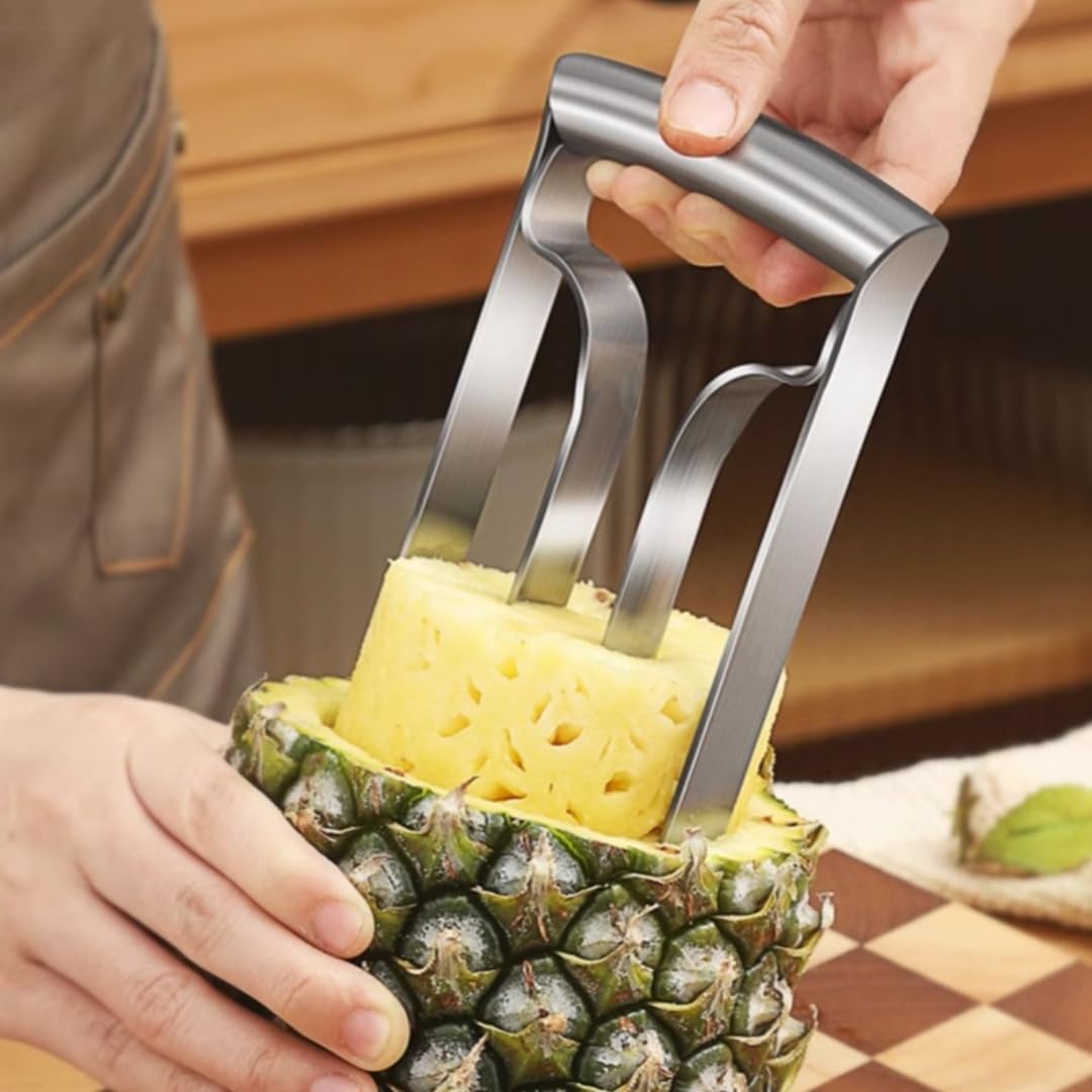 Pineapple Corer Tool, Stainless Steel Pineapple Peeler, Pineapple Cutting Tool, Corer Slicer Cutter for Kitchen Use