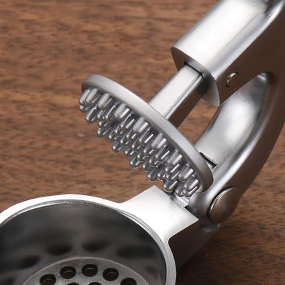 Garlic Press with Peeler and Brush | Easy Garlic Crusher | Dishwasher Safe | Zinc | Comfortable Handle