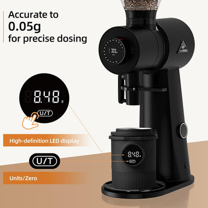 Coffee Scale, Espresso Scale, Weigh Digital Kitchen Scale with Timer, 2kg/0.1g Rechargeable Scale, Ratios & Flow Rate Display, Barista-Grade for Pour-Over, Espresso, French Press – Black