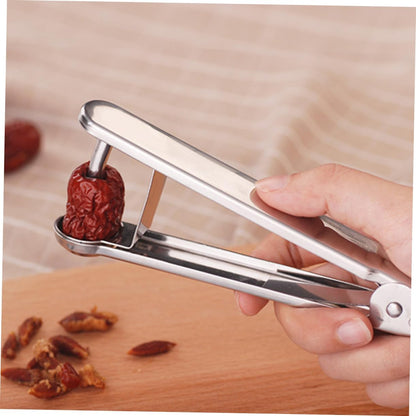 HOMSFOU Date Corer Stainless Steel Red Date Pit Remover Fruit Core Tool for Quick Pitting of Dates and Cherries 5.70 Inch Kitchen Gadget
