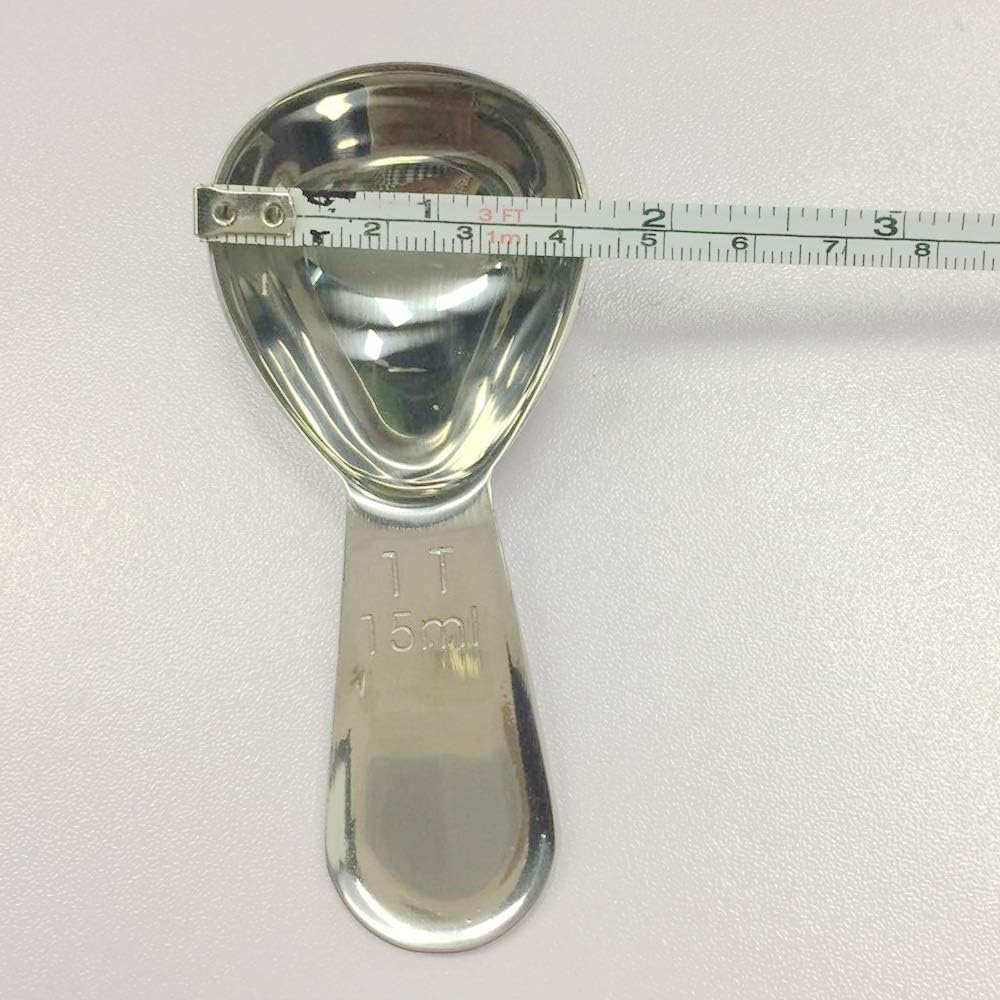 CoaGu Short Handle Coffee Scoop 15ml (1 Tbsp) - Stainless Steel Measuring Spoon for Ground Coffee, Spices & Protein Powder - Compact Design Fits Small Jars, Dishwasher Safe & Rust-Resistant