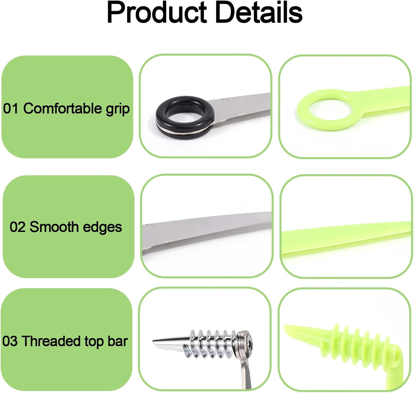 2pcs Spiral Cutter Knives, Stainless Steel Plastic Vegetable Spiralizer Slicer Cutter Manual Spiral Screw Slicer Practical Kitchen Accessories for Potatoes Cucumbers Carrots Fruits
