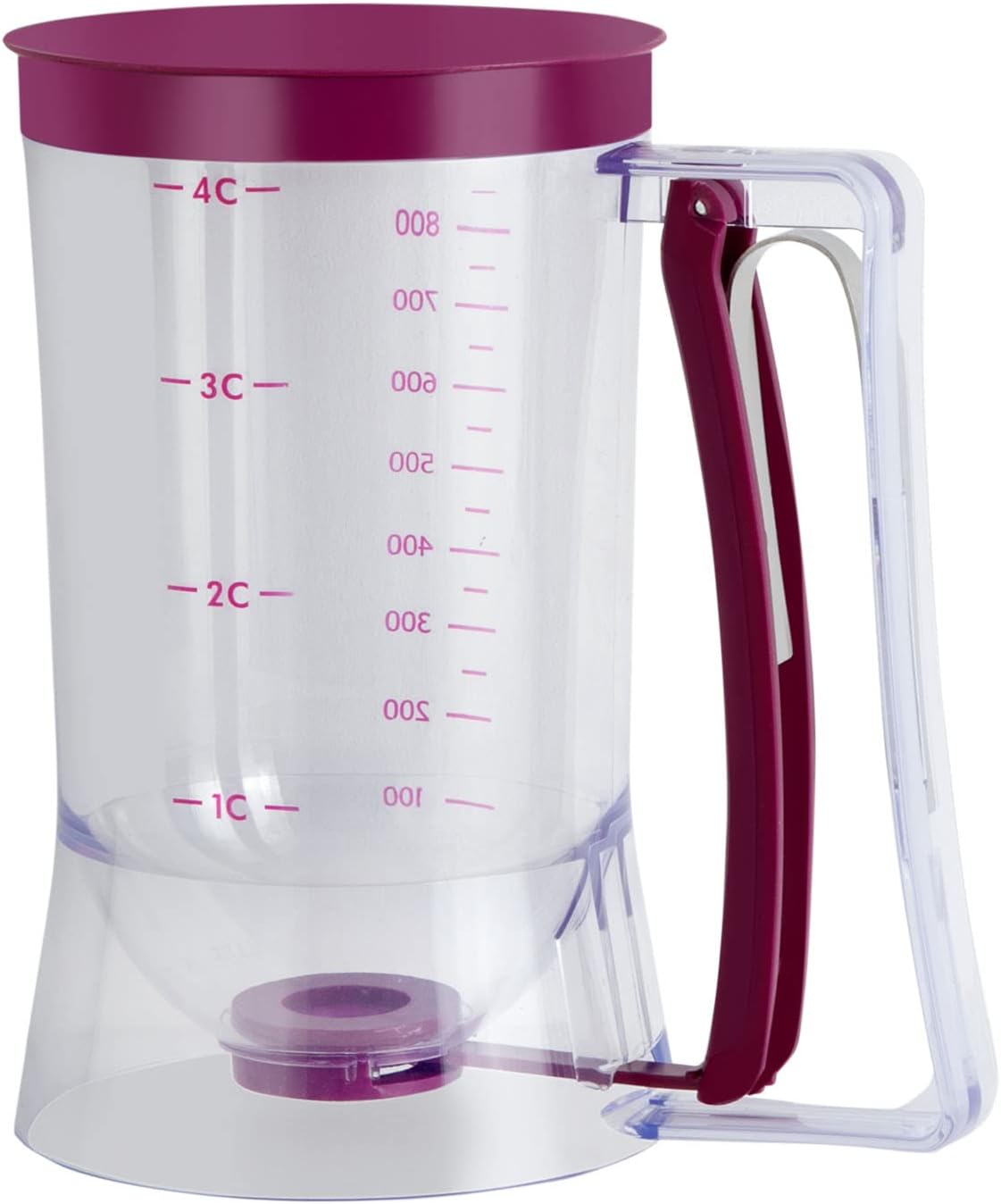 CHuangQi Cake Batter Dispenser for Pancake Cupcake Waffles, Perfect Baking Tool with Measuring Label