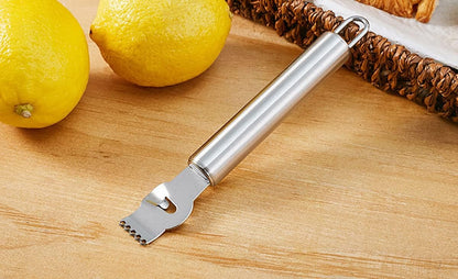 2Pcs Stainless Steel Lemon Zester Grater with Hole Citrus Orange Peeling Tool Fruit Peelers Mandolines and Slicers Graters, Peelers and Slicers