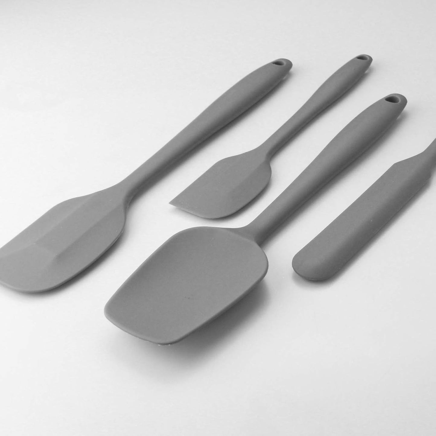 4 Piece Silicone Spatula Set, Flexible Heat Resistant Non-scratch Baking Cooking Rubber Spatulas with Stainless Steel Core, Orange