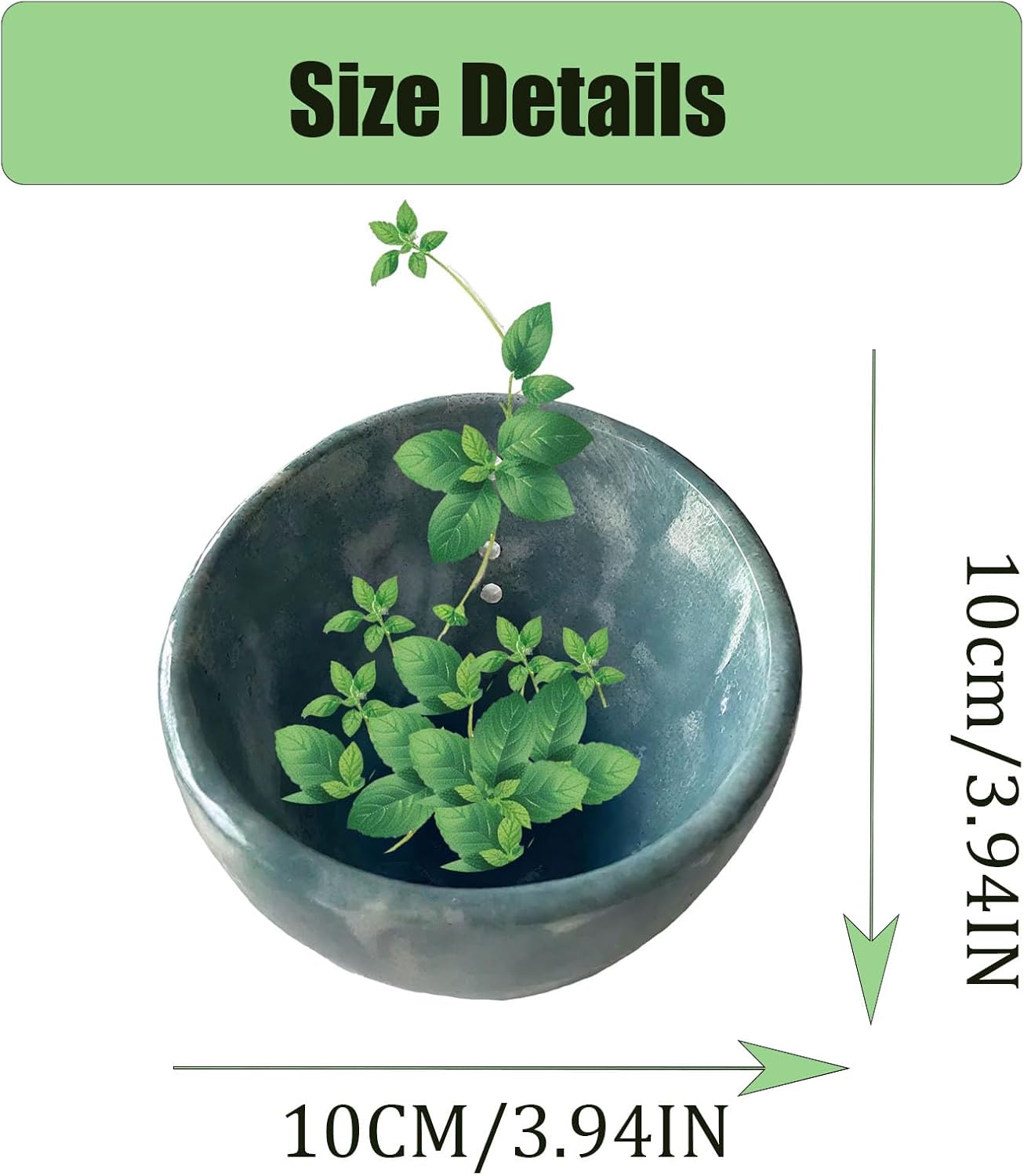 2025 New Handmade Pot Herb Stripper, Herb Stripper Bowl Ceramic, Used for Separating Leaves and Stems, Different Sizes of Holes Suitable for Leaves of Different Sizes (Blue)