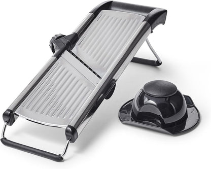 Sur La Table Mandoline Slicer – Adjustable Kitchen Slicing Tool with Built-In Slice & Julienne Settings, No Blade Changes Required, Multiple Thickness Options, Saves Prep Time