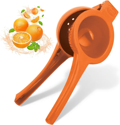 Alpine Cuisine Orange Squeezer with hook - Handheld Aluminum Citrus Juicer, Manual Citrus Juicer press, Orange & Lemon Press - Kitchen Tools and Gadgets for Making Fresh Juice - 9.1 x 3.5 Inches
