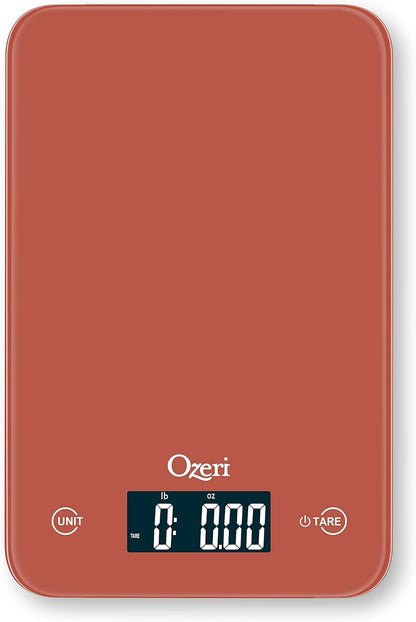 Ozeri Touch Professional Digital Kitchen Scale (12 lbs Edition), Tempered Glass in Elegant Black