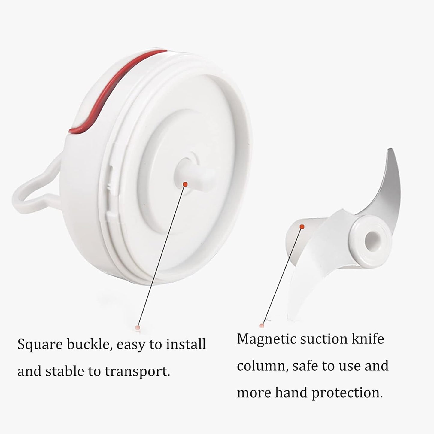 Manual Food Chopper for Vegetable Fruits Nuts Onions Garlic Ginger Chili Spice Herbs, Mini Chopper Hand Pull Mincer Blender Mixer Food Processor, Hand Pull String Portable Choppers Cutter with Handle