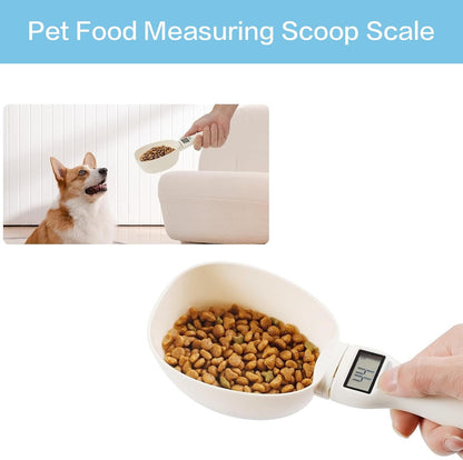 Digital Measuring Spoon Scale, Electronic Kitchen Measuring Spoon Scale for Cooking Baking, Grams and Ounces, Smart Adjustable Measure Cup with LCD Screen for Home Cooks Bakers Pet Owners