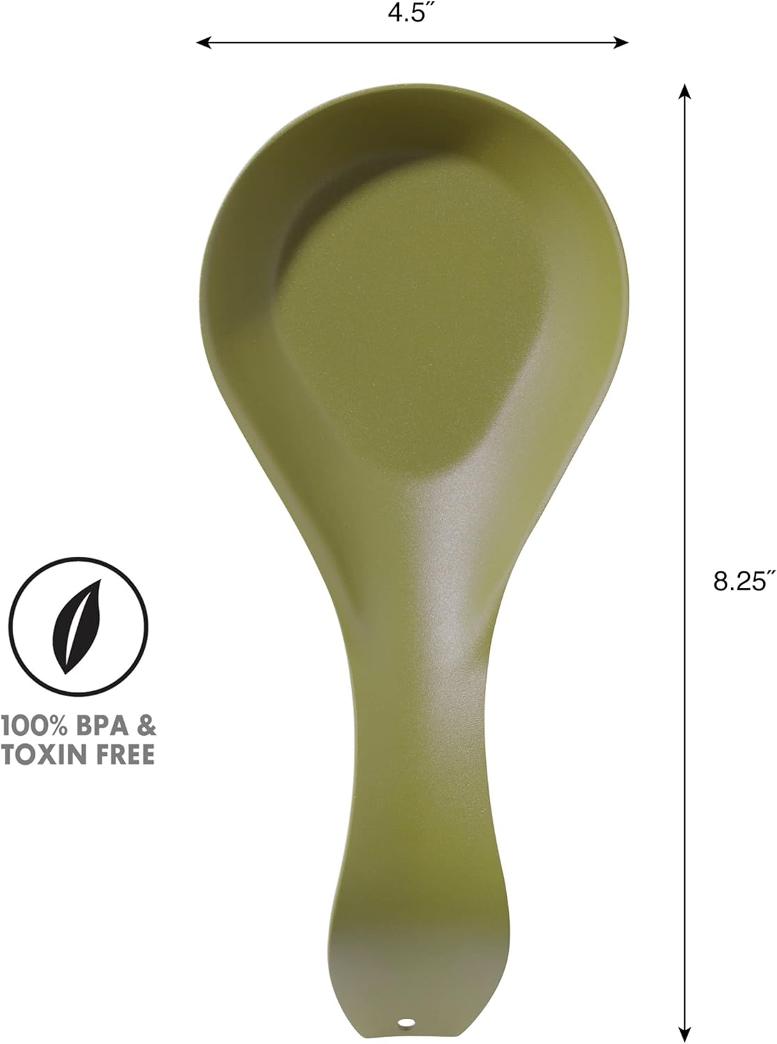 OGGI Stainless Steel Spoon Rest- Long Handle Holds Kitchen Utensils in Place, Great Spoon Rest for Counter, Stove Top, or Coffee Station; Kitchen Accessories, Utensil Rest, Black