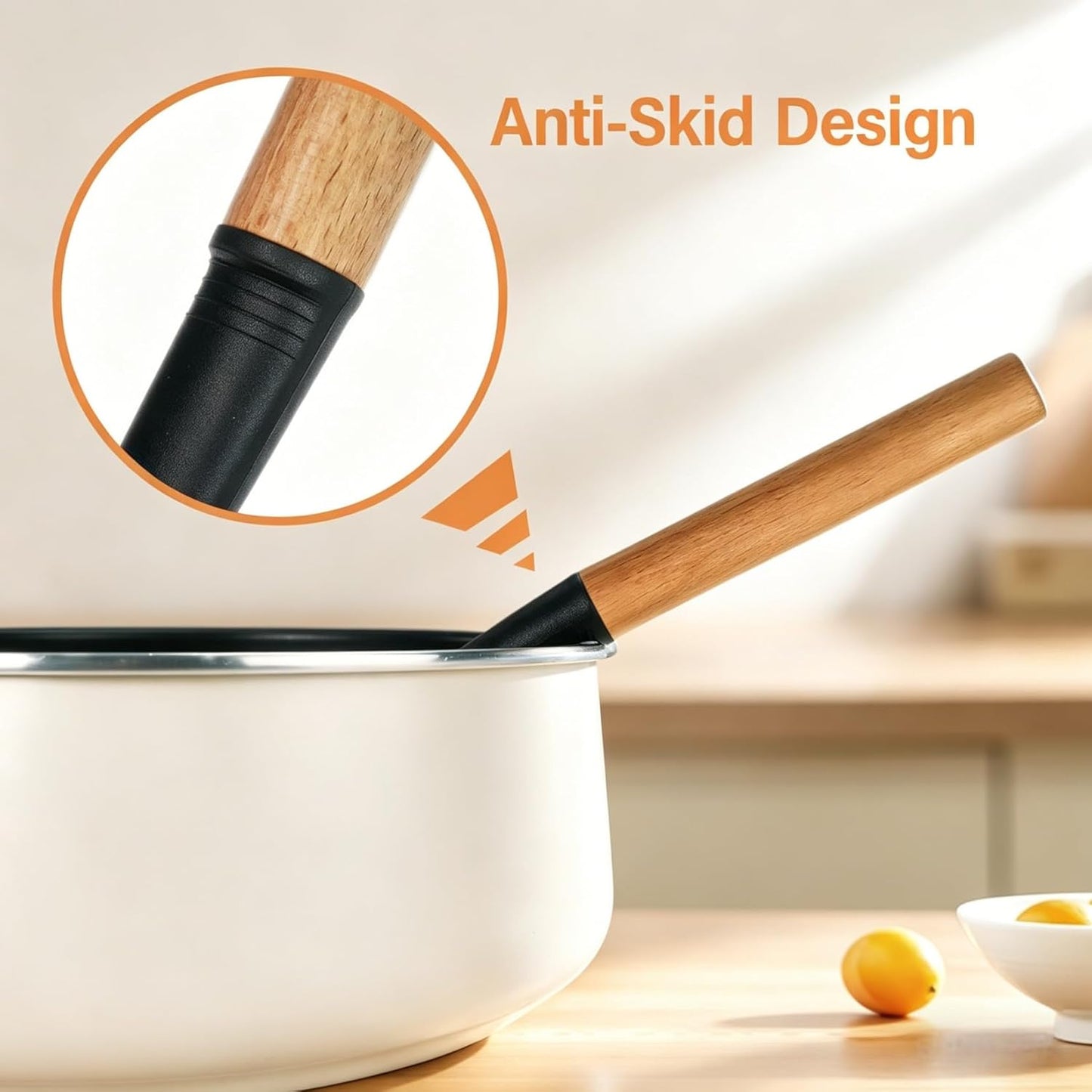 Large Silicone Cooking Utensils Set, 10Pcs Nonstick Kitchen Utensil Set with Wooden Handle, Heat Resistant Silicone Utensils for Cooking, BPA Free Spatula Set with Turners Spoon Ladle Skimmer(Black)