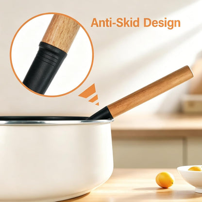 Large Silicone Cooking Utensils Set, 10Pcs Nonstick Kitchen Utensil Set with Wooden Handle, Heat Resistant Silicone Utensils for Cooking, BPA Free Spatula Set with Turners Spoon Ladle Skimmer(Black)