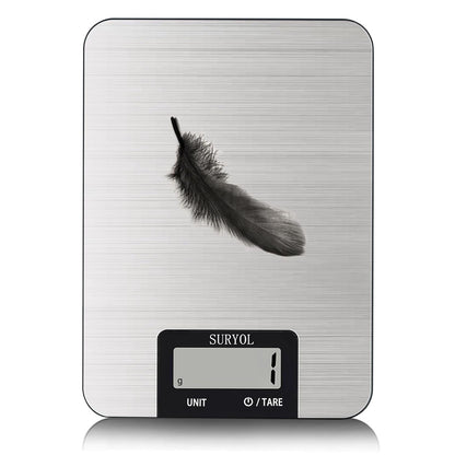 Food Kitchen Scale High-Precision Digital Scale Accurate Weighing for Baking & Cooking Enthusiasts(Silvery & Grayish Green)
