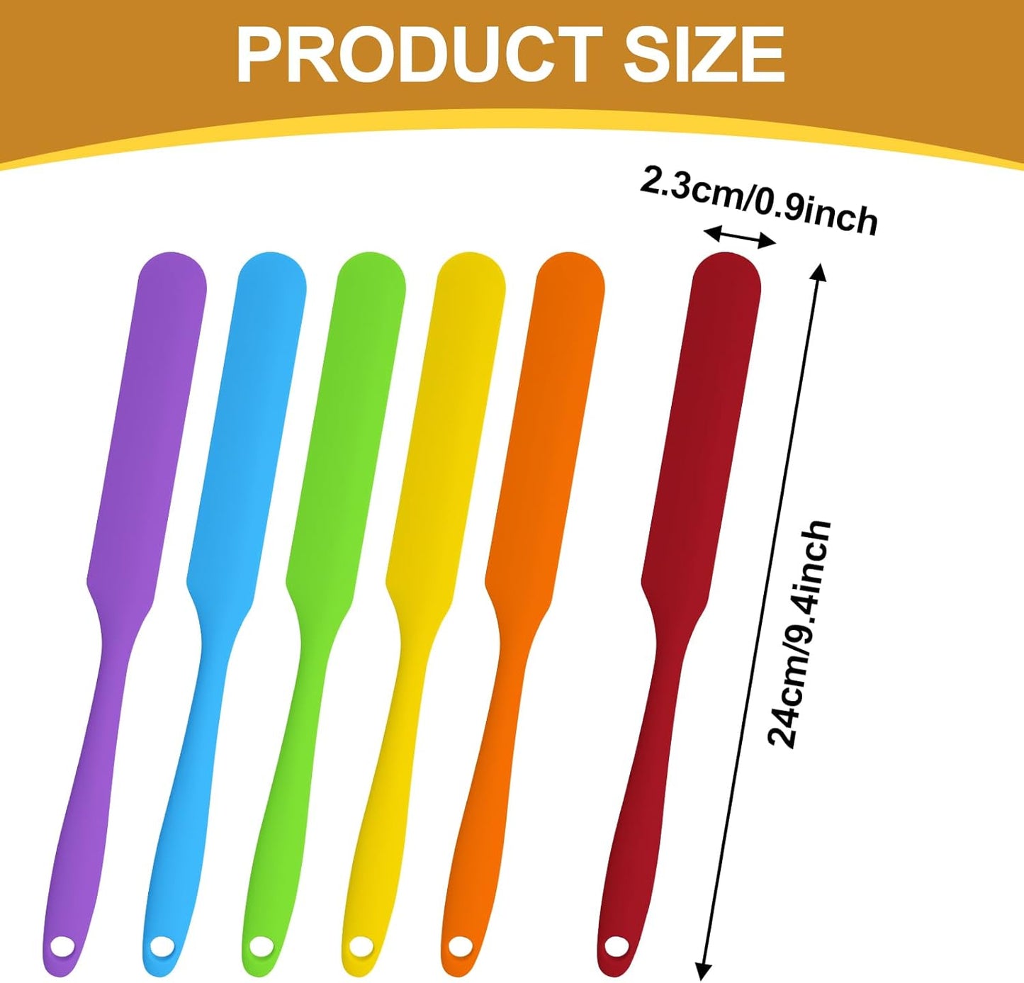 4 Pcs Jar Spatula Long Handle, Long Handle Sourdough Scraper for Jars, Baking & Cake Icing, Cream, Butter & Batter Kitchen Tool Set with Non-Slip Grip(Purple/Pink/Green/Yellow)