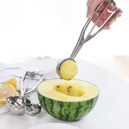 Ice Cream Scoop Set, Steel Ice Cream Scoop, Cookie Dough Metal Cupcake spoons Include Large-Medium-Small Sizes Balls for Ice Cream, Cupcake, Muffin (3 PCS)