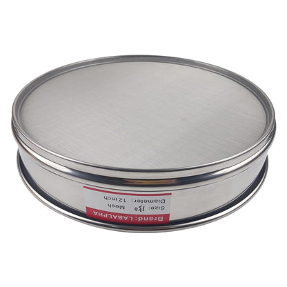 LABALPHA 35 Mesh Lab Sieves, 35 Mesh Test Sieve, 12'' Diameter, 304 Stainless Steel Wire Cloth (0.5mm)