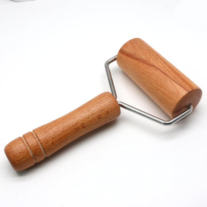Wooden Rolling Pin, Ergonomic Non-Stick Pizza Baker Dough Pastry Roller for Kitchen Home Cooking Baking (T Square Type)