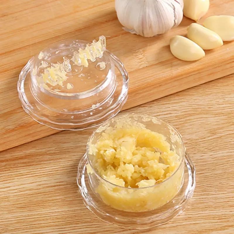 Transparent Manual Garlic Twist, Multi-Functional Mincer & Grinder for Garlic, Onion, Ginger, Herbs, Nuts, Impact Resistant Kitchen Gadget & Home Accessory