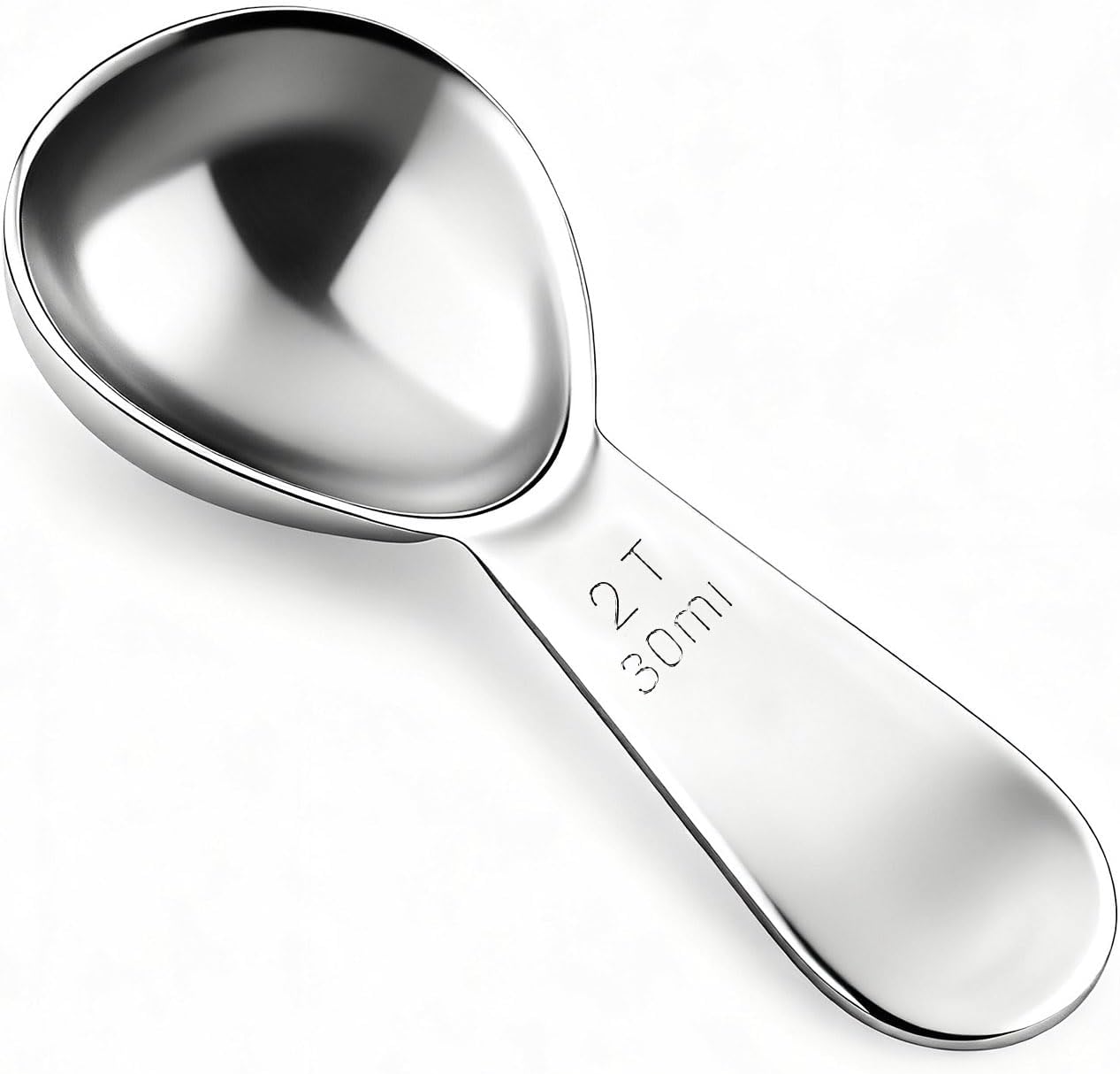 18/8 Stainless Steel Coffee Measuring Spoon 2 Tablespoon Coffee Scoop Short Handle Measuring Spoon for Ground Coffee Tea Sugar Flour Exact Measuring Spoons (30ml)