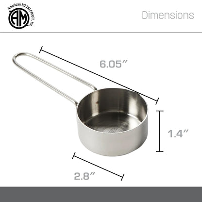 American METALCRAFT, Inc. 1/3 Stainless Steel Measuring Cup, Silver