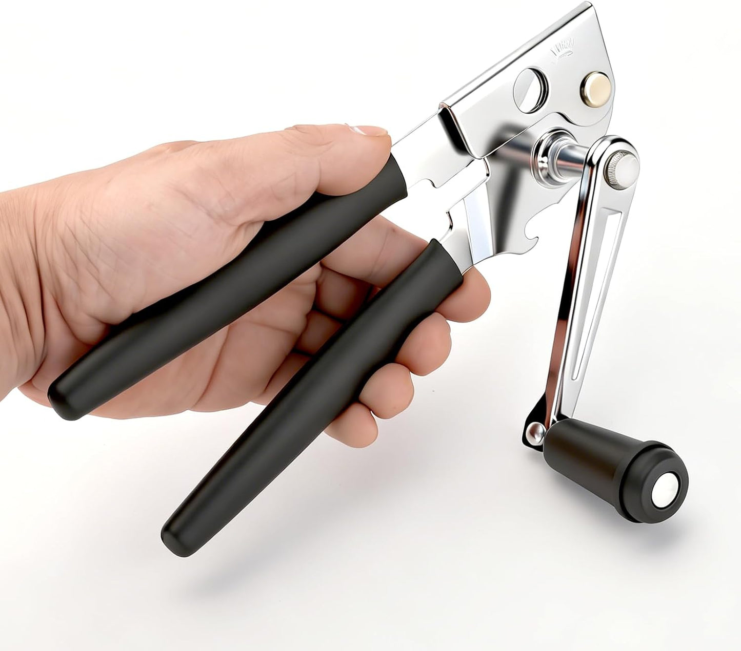 Manual Can Opener,Easy-Grip Hand Crank Can Opener for Seniors & Arthritis - Ergonomic Manual Opener, Heavy Duty for Large Cans, Safe & Comfortable Use at Home or Restaurant
