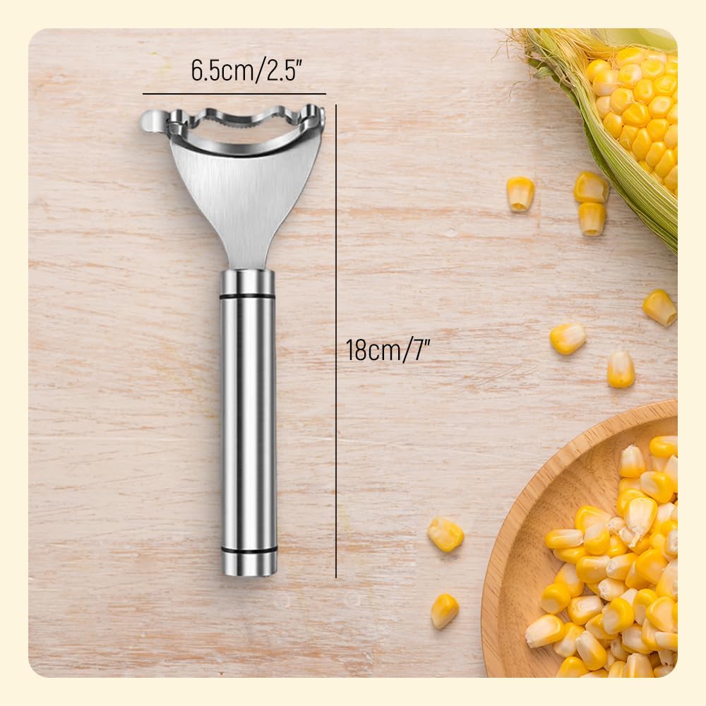 2026 Upgraded Corn Peeler, Stainless Steel Corn Cob Stripper Tool Corn Thresher from the Cob, Fast Corn Cob Separator (4 PCS)