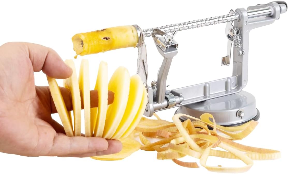 Apple peeler and corer with Powerful Suction base Apple peeler slicer corer with stainless steel blades for pears potato peelers