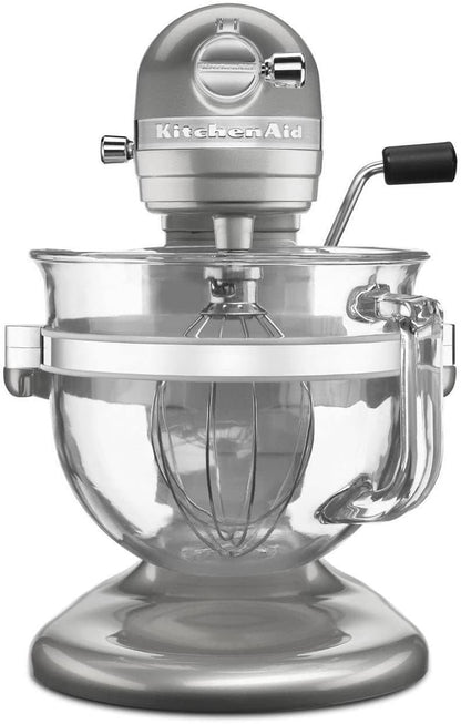 KitchenAid 5 Quart Tilt-Head Glass Bowl with Measurement Markings & Lid - KSM5GB