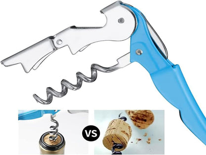 Kit-Home Professional Waiter Corkscrew Wine Openers Set (4 PCS),Upgraded with Heavy Duty Stainless Steel Hinges Wine Key for Restaurant Waiters, Sommelier, Bartenders