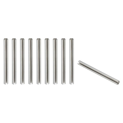 PATIKIL Slotted Spring Pin, 50 Pcs 1/8" x 3/4" (3.2mm x 20mm) 304 Stainless Steel Split Roll Pins Spring Dowel for Home Improvement Automotive Machine Repair, Silver - Colors B